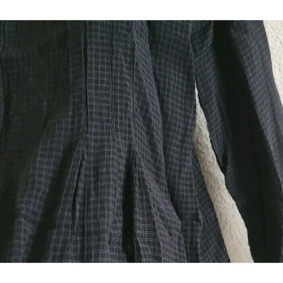 FLAX Pinstripe  Button Down Long Sleeve Top Women's Size S - Picture 5 of 7